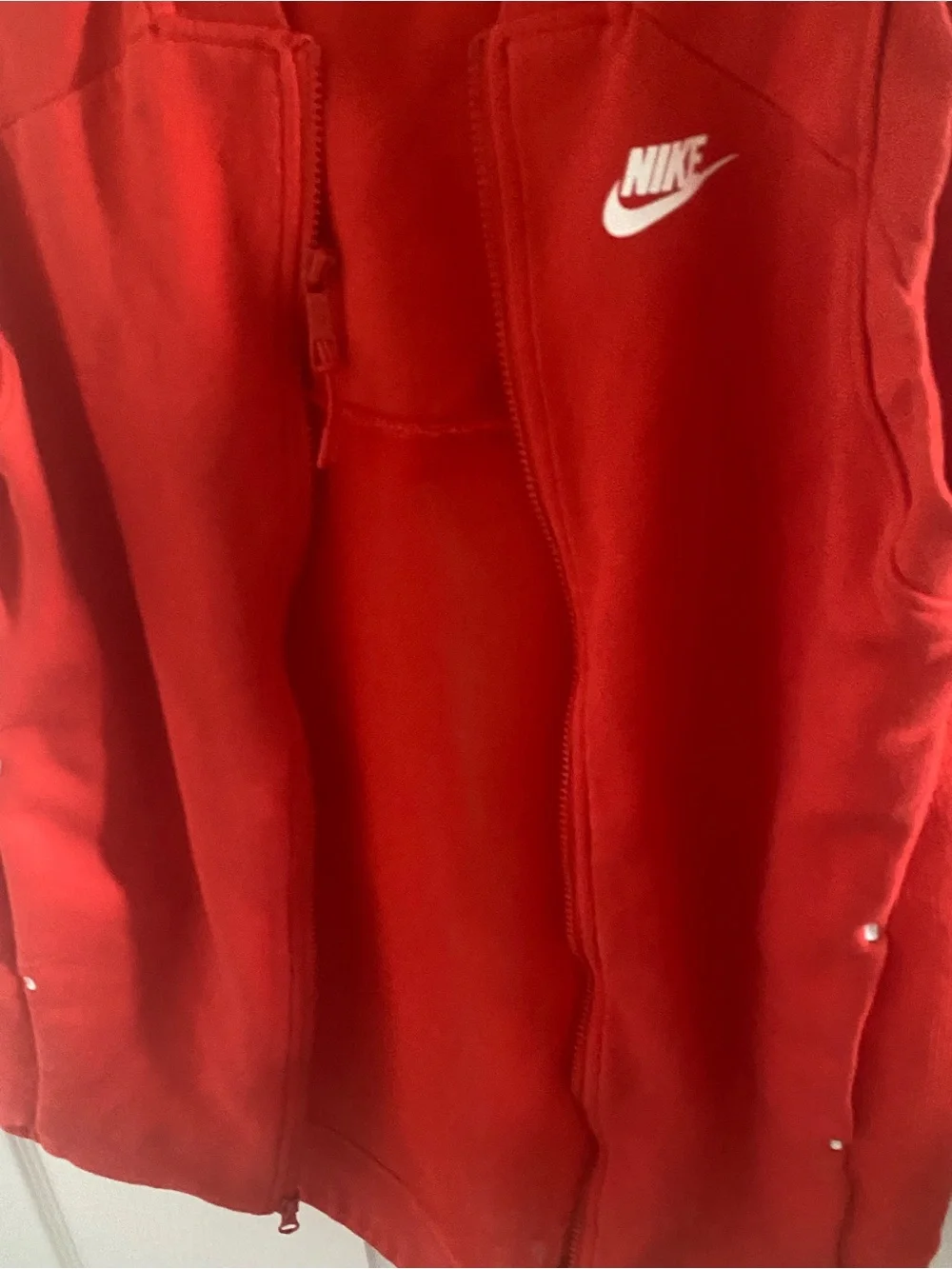 Nike Women’s Red Sleeveless Fleece Vest